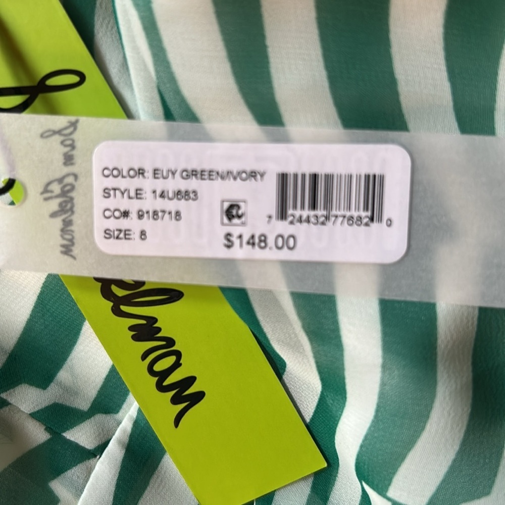 Sam Edelman Green and White Midi Dress - Picture 13 of 14